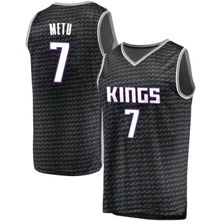 Men's Chimezie Metu Sacramento Kings Black Jersey - Statement Edition - Fast Break