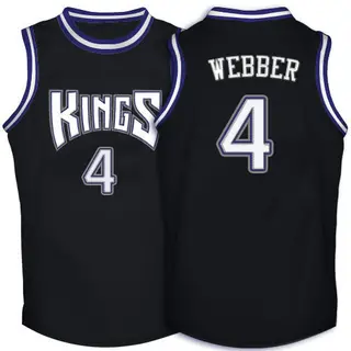Men's Chris Webber Sacramento Kings Black Throwback Jersey - Authentic