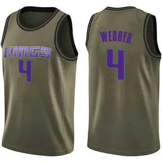 Men's Chris Webber Sacramento Kings Green Salute to Service Jersey - Swingman