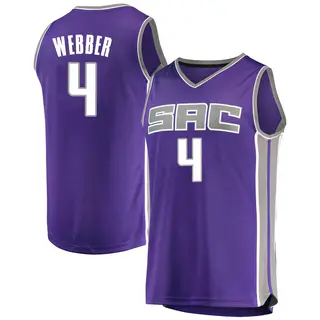 Men's Chris Webber Sacramento Kings Purple Jersey - Icon Edition - Fast Break