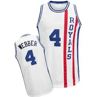 Men's Chris Webber Sacramento Kings White Throwback Jersey - Authentic