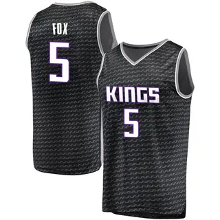 Men's De'Aaron Fox Sacramento Kings Black Jersey - Statement Edition - Fast Break
