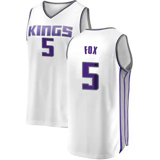 Men's De'Aaron Fox Sacramento Kings White Jersey - Association Edition - Fast Break