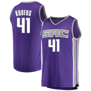 Men's Kosta Koufos Sacramento Kings Purple Jersey - Icon Edition - Fast Break
