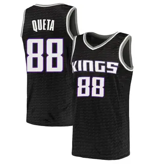 Men's Neemias Queta Sacramento Kings Black Jersey - Statement Edition - Swingman