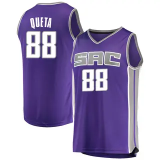 Men's Neemias Queta Sacramento Kings Purple Jersey - Icon Edition - Fast Break