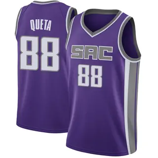 Men's Neemias Queta Sacramento Kings Purple Jersey - Icon Edition - Swingman