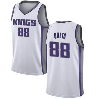 Men's Neemias Queta Sacramento Kings White Jersey - Association Edition - Swingman