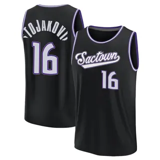 Men's Peja Stojakovic Sacramento Kings Black 2021/22 Replica City Edition Jersey - Fast Break