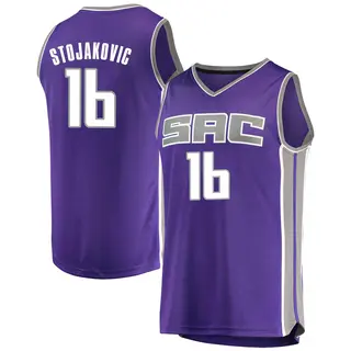 Men's Peja Stojakovic Sacramento Kings Purple Jersey - Icon Edition - Fast Break