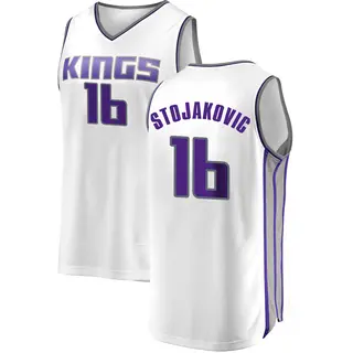 Men's Peja Stojakovic Sacramento Kings White Jersey - Association Edition - Fast Break