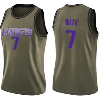 Women's Chimezie Metu Sacramento Kings Green Salute to Service Jersey - Swingman