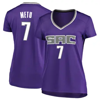 Women's Chimezie Metu Sacramento Kings Purple Jersey - Icon Edition - Fast Break
