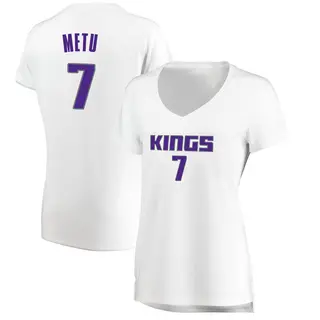 Women's Chimezie Metu Sacramento Kings White Jersey - Association Edition - Fast Break