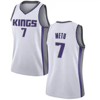 Women's Chimezie Metu Sacramento Kings White Jersey - Association Edition - Swingman