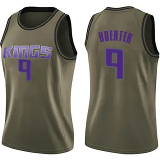 Women's Kevin Huerter Sacramento Kings Green Salute to Service Jersey - Swingman