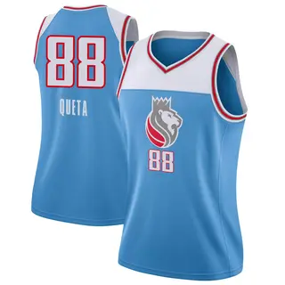 Women's Neemias Queta Sacramento Kings Blue Jersey - City Edition - Swingman