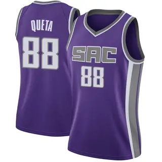 Women's Neemias Queta Sacramento Kings Purple Jersey - Icon Edition - Swingman