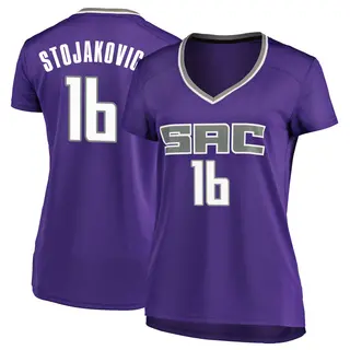 Women's Peja Stojakovic Sacramento Kings Purple Jersey - Icon Edition - Fast Break