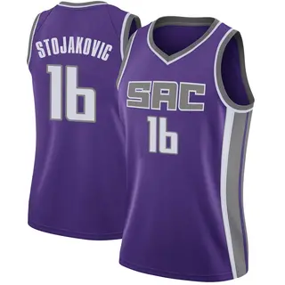 Women's Peja Stojakovic Sacramento Kings Purple Jersey - Icon Edition - Swingman