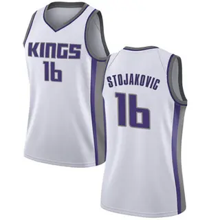 Women's Peja Stojakovic Sacramento Kings White Jersey - Association Edition - Swingman