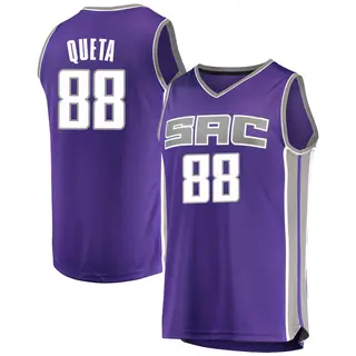 Youth Neemias Queta Sacramento Kings Purple Jersey - Icon Edition - Fast Break