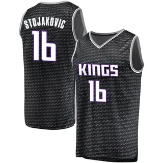 Youth Peja Stojakovic Sacramento Kings Black Jersey - Statement Edition - Fast Break