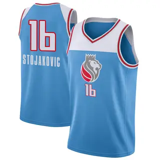 Youth Peja Stojakovic Sacramento Kings Blue Jersey - City Edition - Swingman