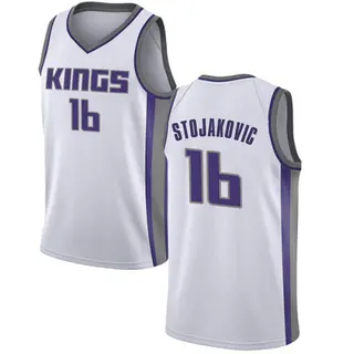 Youth Peja Stojakovic Sacramento Kings White Jersey - Association Edition - Swingman